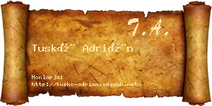 Tuskó Adrián névjegykártya